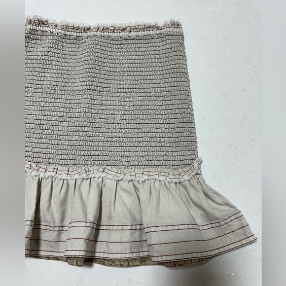 Pilcro Anthropologie Smocked Mini Skirt Size XS - Picture 5 of 13